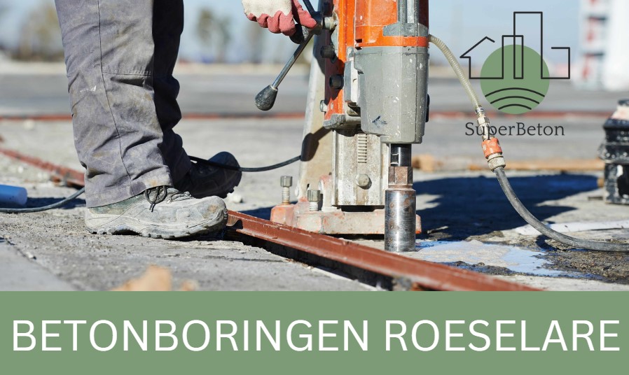 Het professioneel boren in betonconstructies in Roeselare, meestal voor leidingen, ventilatie of kabeldoorvoeren.